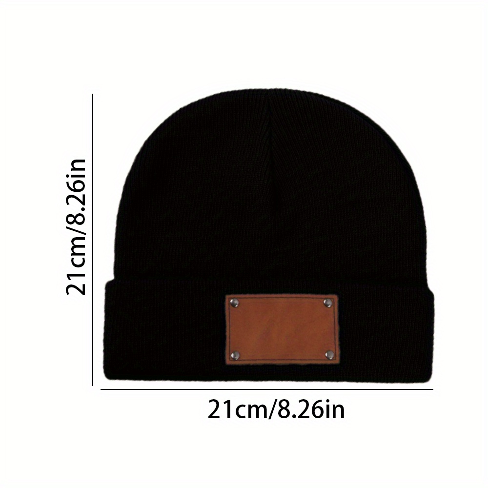 Özel Deri Yama Detaylı Bere, Ü - Beanie Cuffed Knit incelemesi ve fiyatı