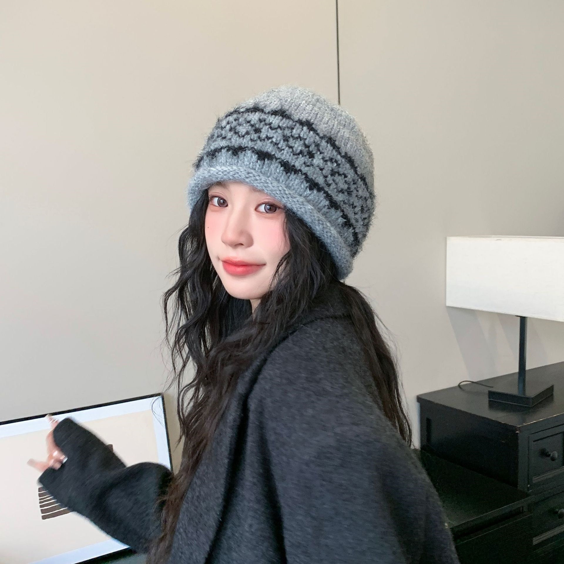 Kadınlar için Fair Isle Örgü B - Beanie Cuffed Knit incelemesi ve fiyatı